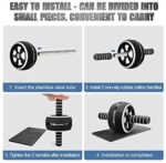 10-In-1 Ab Wheel Roller Kit with Resistance Bands, Knee Mat, Jump Rope, Push-Up Bar - Home Gym Equipment for Men Women - Image 3