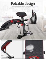 Adjustable Weight Bench with Backrest, Strength Training Bench for Full Body Training, Incline, Incline, Exercise for Home Gym - Image 4