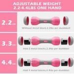 Vivitory Women's Adjustable Dumbbell Set, 2-Piece Neoprene Dumbbell