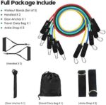 Whatafit 11 Pack Resistance Bands Set, Door Anchor Exercise Bands, Handles, Waterproof Carry Bag - Image 5